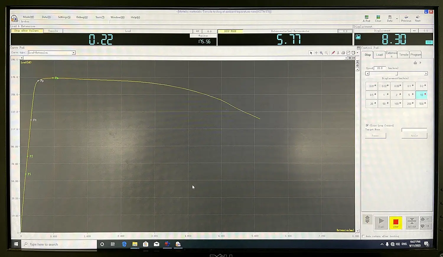 Advanced Control System of the TM-EML - Universal Testing Machine