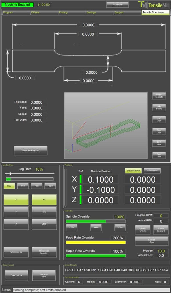 TensileMill CNC XL - Robust Flat Tensile Sample Preparation Machine