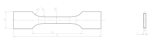 Double Radius Flat Specimen